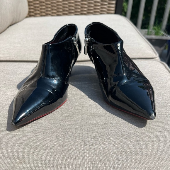 Black Patent Pointed Toe Booties - Picture 15 of 16